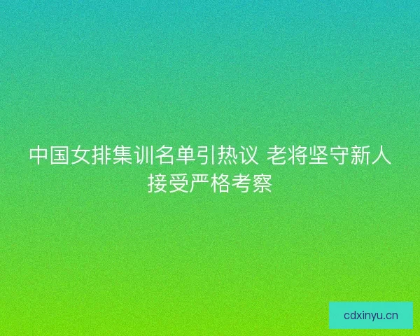 中国女排集训名单引热议 老将坚守新人接受严格考察